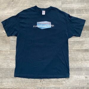 Vintage 2004 Murina USPS Flat Rate Priority Mail Boxes Promo Blue T-Shirt XL